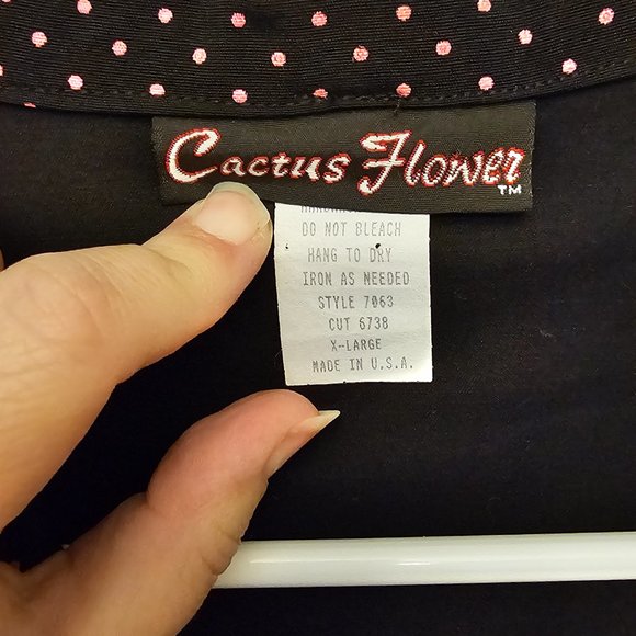 Vintage Cactus Flower Women's Western button-up shirt XL - Picture 2 of 4